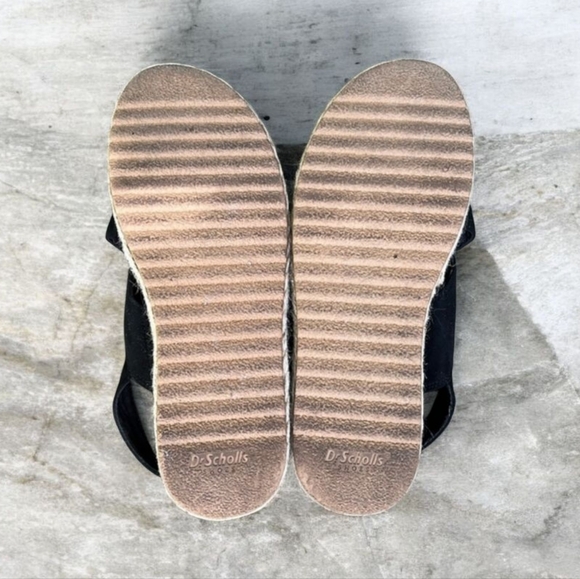Dr. Scholls “Ember” Cross Strap Espadrille Wedge Sandal in Black Size 6 - Picture 10 of 11